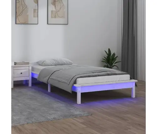 Lovos Rėmas Su Led, Baltas, 75X190cm Mediena, Vienvietis