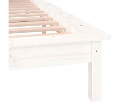 Lovos Rėmas Su Led, Baltas, 135X190cm Mediena, Dvivietis