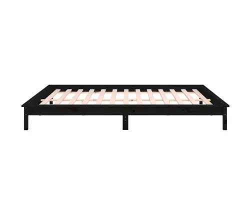 Voodiraam Led-Iga, Must, 140 X 190 cm Männipuit