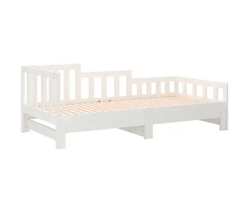 Izvelkama Gulta, Balta, 2X(90X190) Cm, Priedes Masīvkoks Vidaxl