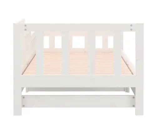 Izvelkama Gulta, Balta, 2X(90X190) Cm, Priedes Masīvkoks Vidaxl