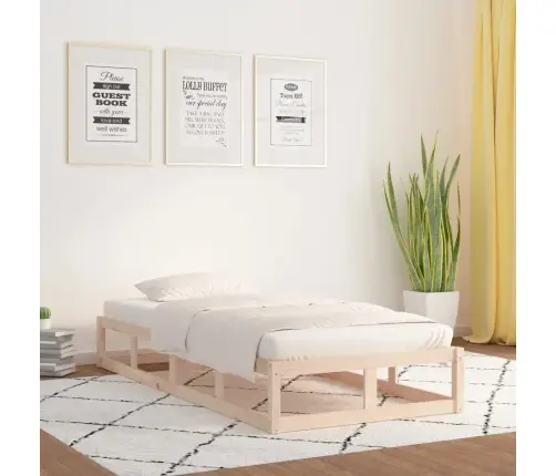 Gultas Rāmis, 75X190 Cm, Vienvietīgs, Masīvkoks Vidaxl