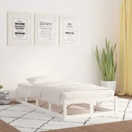 Gultas Rāmis, Balts, 75X190 Cm, Vienvietīgs, Masīvkoks Vidaxl Gultas Rāmis, Balts, 75X190 Cm, Vienvietīgs, Masīvkoks Vidaxl