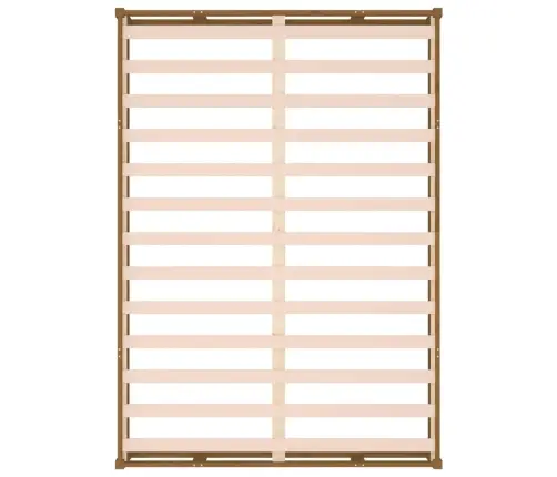 Gultas Rāmis, Medus Brūns, 120X190 Cm, Divvietīgs, Masīvkoks Vidaxl