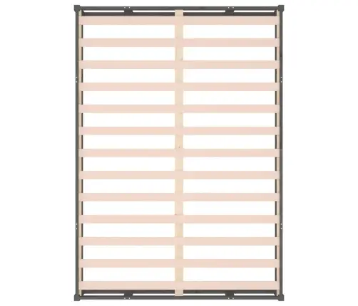 Gultas Rāmis, Pelēks, 135X190 Cm, Divvietīgs, Masīvkoks Vidaxl