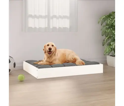 Suņu Gulta, Balta, 71,5X54X9 Cm, Priedes Masīvkoks Vidaxl