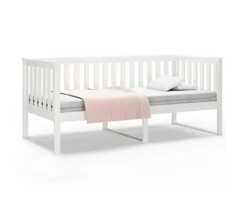 Päevavoodi Ilma Madratsita, Valge, 90 X 200 cm Männipuit