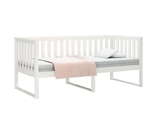 Päevavoodi Ilma Madratsita, Valge, 90 X 200 cm Männipuit