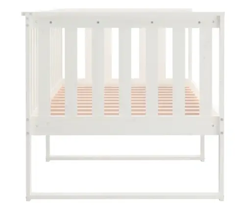 Lova Be Čiužinio, Balta, 90X190cm Pušies Medienos Masyvas