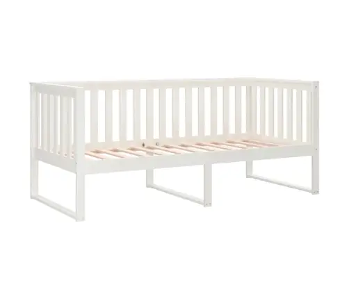 Dienas Gulta Bez Matrača, Balta, 100X200 Cm, Priedes Masīvkoka Vidaxl