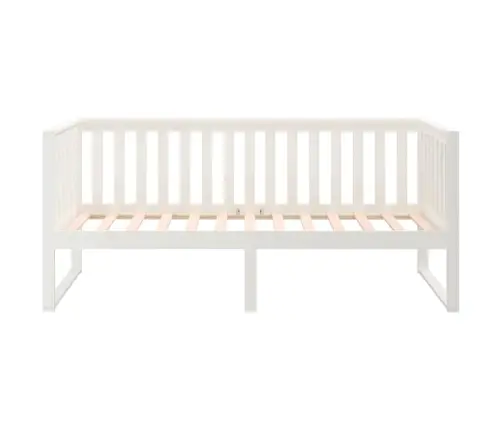 Dienas Gulta Bez Matrača, Balta, 100X200 Cm, Priedes Masīvkoka Vidaxl