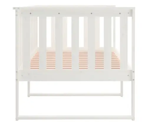 Dienas Gulta Bez Matrača, Balta, 100X200 Cm, Priedes Masīvkoka Vidaxl