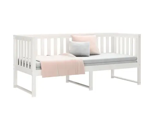 Päevavoodi Ilma Madratsita, Valge, 75X190 cm Männipuit