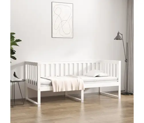 Päevavoodi Ilma Madratsita, Valge, 75X190 cm Männipuit