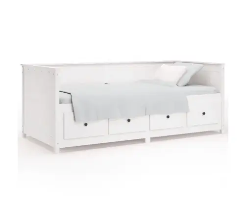 Gulta Bez Matrača, Balts, 90X200 Cm, Priedes Masīvkoks Vidaxl