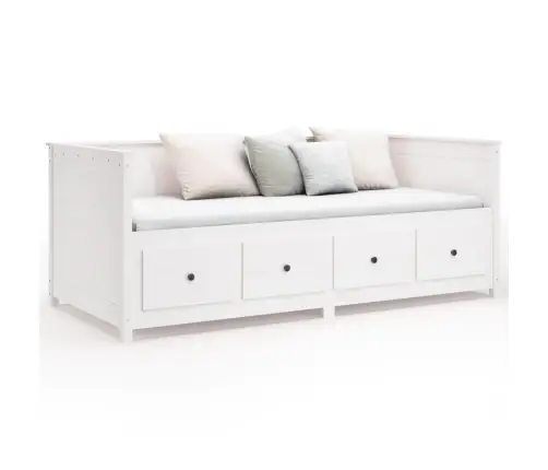 Gulta Bez Matrača, Balts, 90X200 Cm, Priedes Masīvkoks Vidaxl