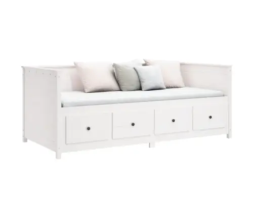 Gulta Bez Matrača, Balts, 90X200 Cm, Priedes Masīvkoks Vidaxl