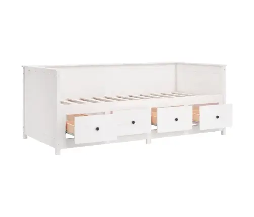 Gulta Bez Matrača, Balts, 90X200 Cm, Priedes Masīvkoks Vidaxl