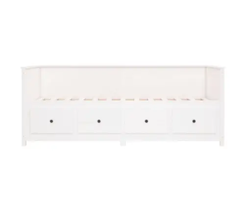 Gulta Bez Matrača, Balts, 90X200 Cm, Priedes Masīvkoks Vidaxl