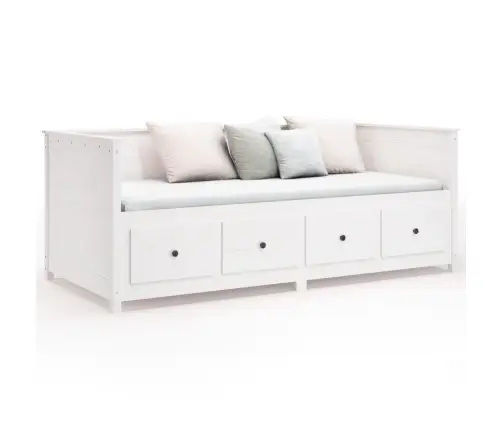 Lova Be Čiužinio, Balta, 90X190cm Pušies Medienos Masyvas