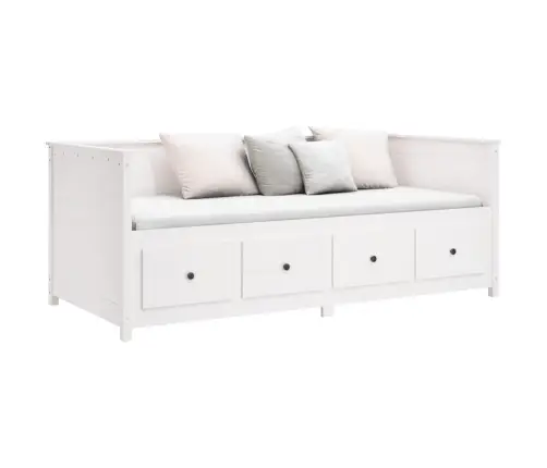 Lova Be Čiužinio, Balta, 90X190cm Pušies Medienos Masyvas