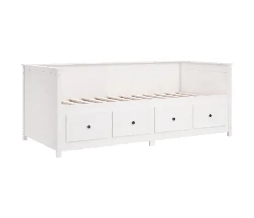 Lova Be Čiužinio, Balta, 90X190cm Pušies Medienos Masyvas