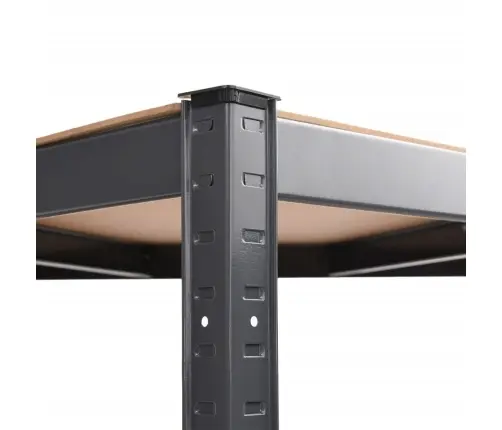 4-Līmeņu Plaukts, Antracītpelēks Tērauds, Inženierijas Koks Vidaxl