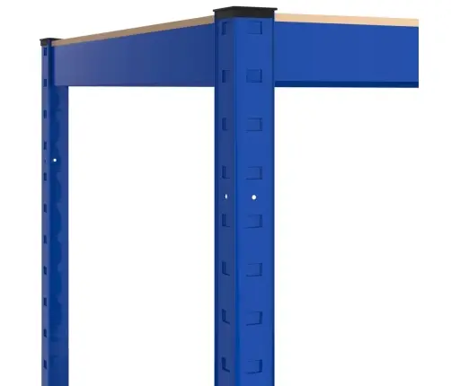 Kampinė Lentyna, 5 Aukštų, Mėlynos Spalvos, Plienas Ir Mediena