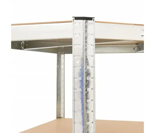 5-Līmeņu Stūra Plaukts, Sudrabains Tērauds, Inženierijas Koks Vidaxl