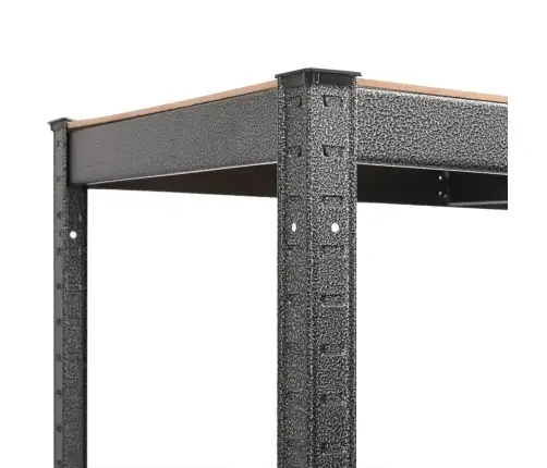 5-Līmeņu Stūra Plaukts, Pelēks Tērauds, Inženierijas Koks Vidaxl