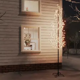 Mākslīgais Ķirsis, 368 Silti Baltas Led, 300 Cm Vidaxl