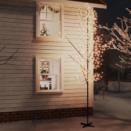 Led Medis Su Vyšnių Žiedais, 400cm 672 Šiltos Baltos Led