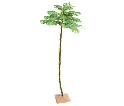 Mākslīgā Palma, 252 Silti Baltas Led, 400 Cm Vidaxl