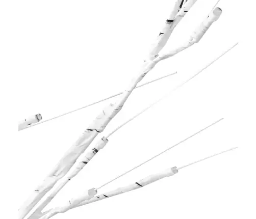 Beržas Su 672 Šiltomis Baltomis Led Lemputėmis, 400cm Baltas