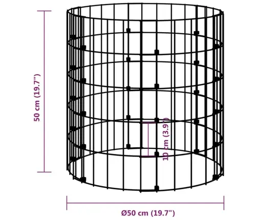Aiakomposter, Ø50 X 50 cm Tsingitud Teras