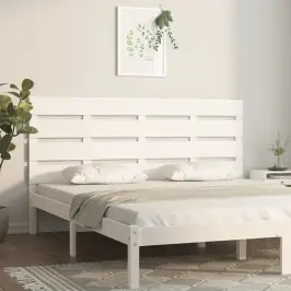 Voodipeats, Valge 120X3X80 Cm Männipuit