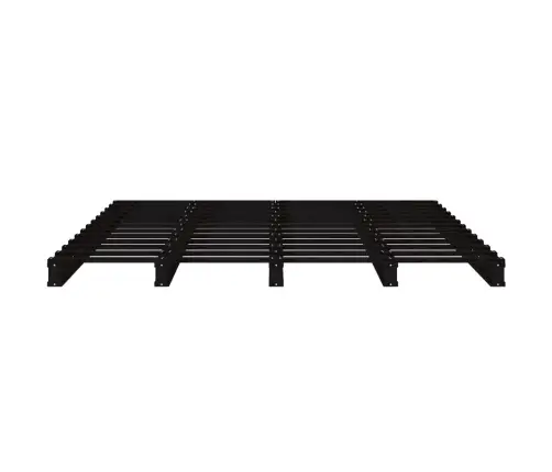 Lova Iš Palečių, Juoda, 135X190cm Pušies Masyvas, Dvivietė