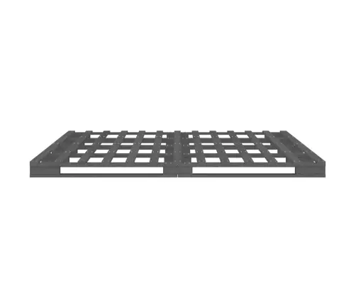 Palešu Gulta, Pelēka, 140X190 Cm, Priedes Masīvkoks Vidaxl