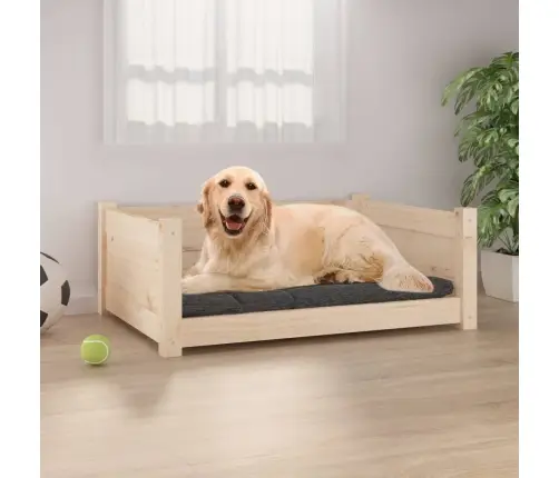 Suņu Gulta, 75,5X55,5X28 Cm, Priedes Masīvkoks Vidaxl