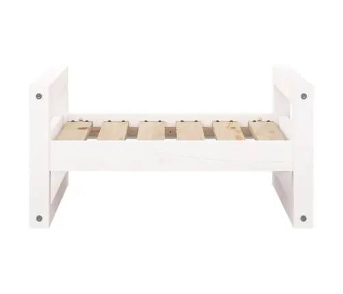 Suņu Gulta, Balta, 55,5X45,5X28 Cm, Priedes Masīvkoks Vidaxl