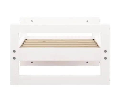 Suņu Gulta, Balta, 55,5X45,5X28 Cm, Priedes Masīvkoks Vidaxl