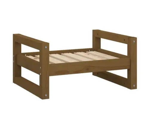 Suņu Gulta, Medus Brūna, 55,5X45,5X28 Cm, Priedes Masīvkoks Vidaxl