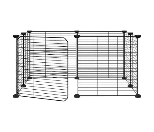8 Paneļu Mājdzīvnieku Būris Ar Durvīm, Melns, 35X35 Cm, Tērauds Vidaxl 8 Paneļu Mājdzīvnieku Būris Ar Durvīm, Melns, 35X35 Cm, Tērauds Vidaxl