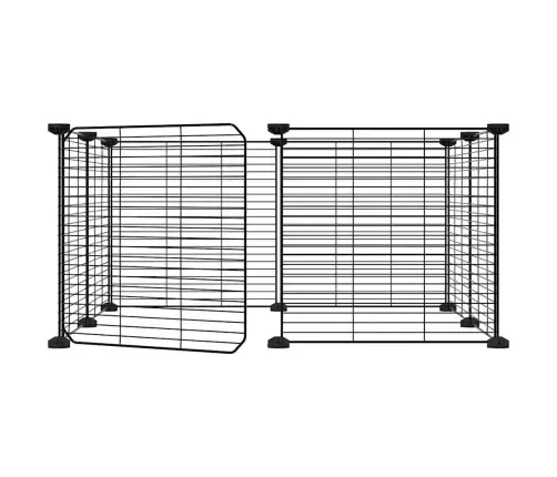 8 Paneļu Mājdzīvnieku Būris Ar Durvīm, Melns, 35X35 Cm, Tērauds Vidaxl 8 Paneļu Mājdzīvnieku Būris Ar Durvīm, Melns, 35X35 Cm, Tērauds Vidaxl