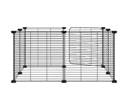 8 Paneļu Mājdzīvnieku Būris Ar Durvīm, Melns, 35X35 Cm, Tērauds Vidaxl 8 Paneļu Mājdzīvnieku Būris Ar Durvīm, Melns, 35X35 Cm, Tērauds Vidaxl