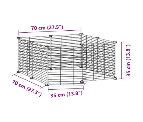 8 Paneļu Mājdzīvnieku Būris Ar Durvīm, Melns, 35X35 Cm, Tērauds Vidaxl 8 Paneļu Mājdzīvnieku Būris Ar Durvīm, Melns, 35X35 Cm, Tērauds Vidaxl