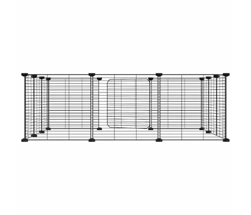 12 Paneļu Mājdzīvnieku Būris, Melns, 35X35 Cm, Tērauds Vidaxl