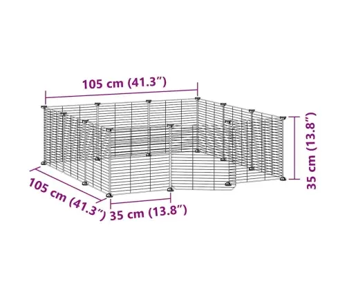 12 Paneļu Mājdzīvnieku Būris, Melns, 35X35 Cm, Tērauds Vidaxl