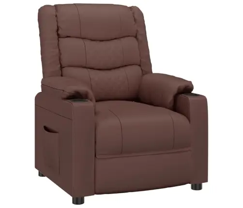 Atpūtas Krēsls, Atgāžams, Brūna Mākslīgā Āda Vidaxl