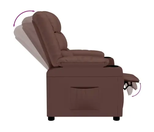 Atpūtas Krēsls, Atgāžams, Brūna Mākslīgā Āda Vidaxl